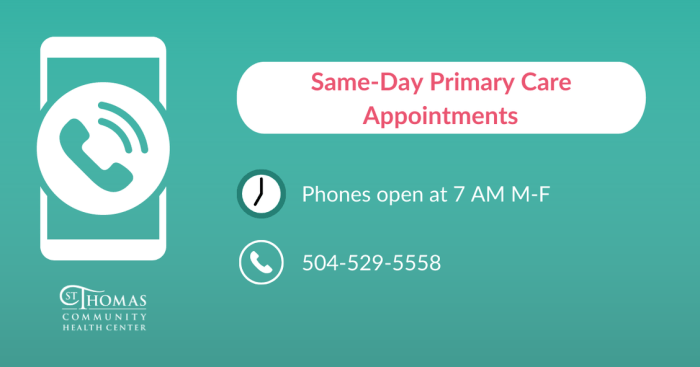 Same Day Appointments - St. Thomas Community Health Center